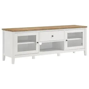 Coaster Fine Furniture 708253 Hollis - 2 Door Wood TV Stand With Drawer - Brown And White