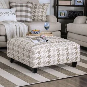Furniture of America SM8280-OT Christine - Ottoman - Light Gray