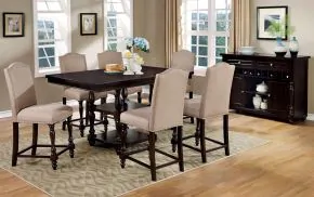 Furniture of America CM3133PT Hurdsfield - Counter Height Table - Antique Cherry