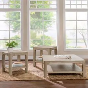 Coaster Fine Furniture 723488-S3 Solano - 3-Piece Square Coffee Table Set - Weathered Mango