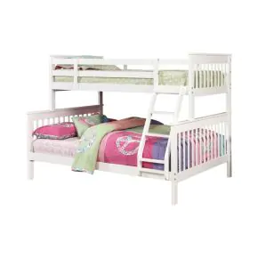 CoasterEveryday 460260 Chapman - Wood Twin Over Full Bunk Bed - White