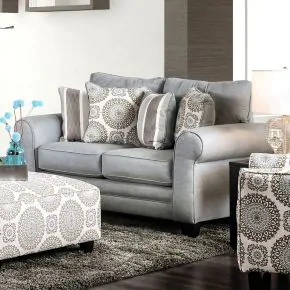 Furniture of America SM8141-LV Misty - Loveseat - Blue Gray