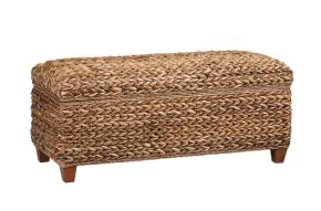 CoasterEssence 500215 Laughton - Hand - Woven Banana Leaf Storage Trunk - Amber