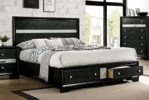 Furniture of America CM7552BK-EK-BED Chrissy - Eastern King Bed - Black