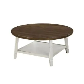 New Classic T3527-3P Flaherty - 3 Piece Occasional Set (1 Coffee & 2 End Tables) - Brown / White