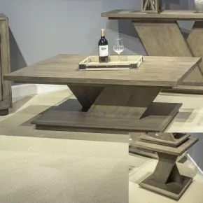 Liberty Furniture 899-OT-3PCS Aspen Sky - 3 Piece Table Set - Weathered Saddle Brown
