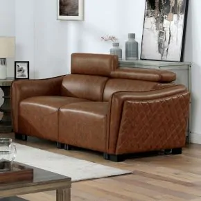 Furniture of America FOA6484BR-LV-PK Holmestrand - Loveseat - Brown