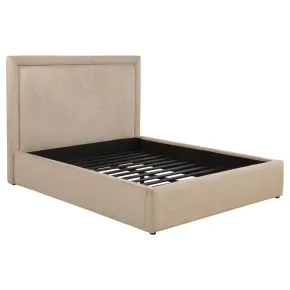 Coaster Fine Furniture 315835LKE Lawson - 55" Upholstered Eastern King Platform Bed - Light Saddle