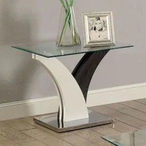 Furniture of America CM4244E-TABLE Sloane - End Table - White / Dark Gray