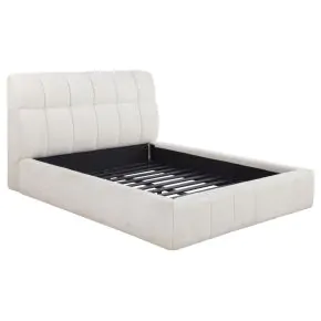 Coaster Fine Furniture 315917CRMQ Nollet - 48" Upholstered Queen Panel Platform Bed - Cream