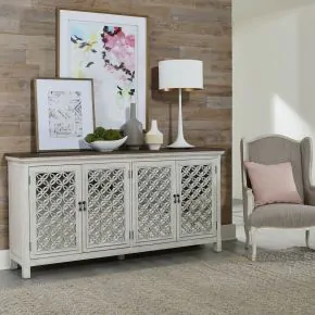 Liberty Furniture 2012W-AC7236 Liberty Furniture 2012W-AC7236 Westridge - 4 Door Accent Cabinet - Antique White