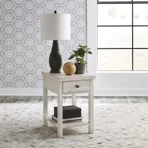 Liberty Furniture 406W-OT1023 Liberty Furniture 406W-OT1023 Modern Farmhouse - Drawer Chair Side Table - White