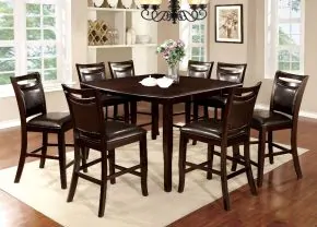 Furniture of America CM3024PT Woodside - Counter Height Table With Leaf - Espresso