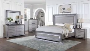 Furniture of America CM7468GY-CK-BED Raiden - California King Bed - Gray