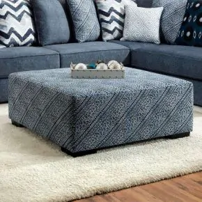 Furniture of America SM5146-OT Brielle - Ottoman - Blue