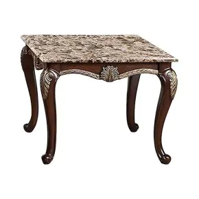 New Classic T1754-20 New Classic T1754-20 Maximus - Marble End Table - Brown