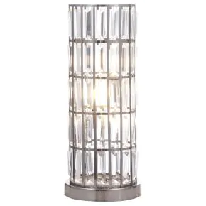 Coaster Fine Furniture 920234 Wanda - Crystal Shade Bedside Table Lamp - Black