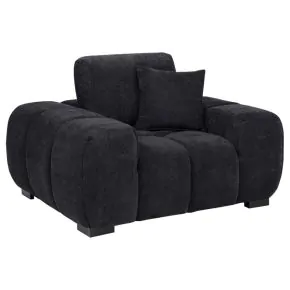 Coaster Fine Furniture 511063 Octavia - Fabric Upholstered Track Arm Accent Chair - Black