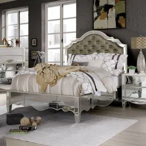 Furniture of America FOA7890CK-BED Eliora - California King Bed - Silver