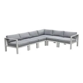 Intercon NS-SF-ARMLSS-BUF-6PC Intercon NS-SF-ARMLSS-BUF-6PC Nash - 6 Piece Outdoor Seating Sectional - Buff