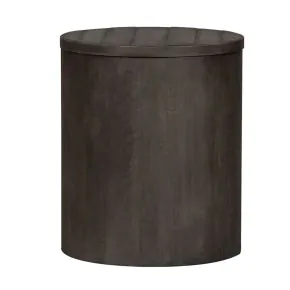 Liberty Furniture 406-OT1021 Modern Farmhouse - Drum End Table - Dark Gray