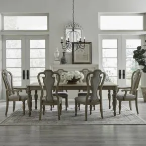 Liberty Furniture 244N-DR-7RLS Liberty Furniture 244N-DR-7RLS Magnolia Manor - 7 Piece Rectangular Table Set - Weathered Bisque