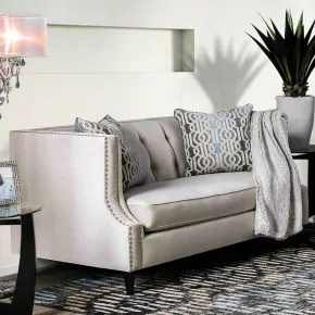Furniture of America SM2217-LV Tegan - Loveseat - Beige / Light Blue
