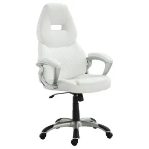 CoasterEssence 800150 Bruce - Upholstered Adjustable Home Office Desk Chair - White