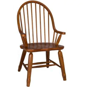 Liberty Furniture 17-C2051 Treasures - Bow Back Arm Chair - Rustic Oak