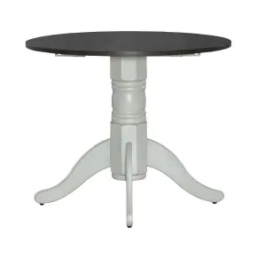 Liberty Furniture 182-CD-DLT Brook Bay - Drop Leaf Table - Textured White / Carbon Gray