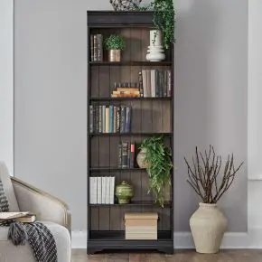 Liberty Furniture 532-HO3084 Liberty Furniture 532-HO3084 Meritage - 84" Bookcase - Aged Charcoal