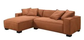 Intercon SY-SC-CRTLAF-RST-LAF Carter - Left Side Facing Chaise - Aumerry New Buck Rust