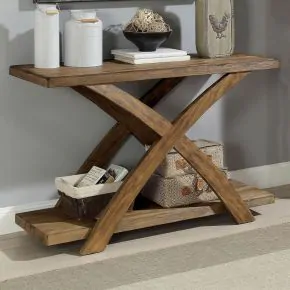 Furniture of America CM4178S Bryanna - Sofa Table - Antique Light Oak