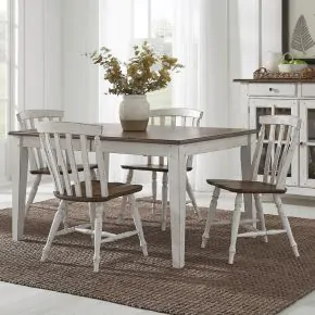 Liberty Furniture 741-CD-5RLS Al Fresco - 5 Piece Rectangular Table Set - Graphite & Whitestone