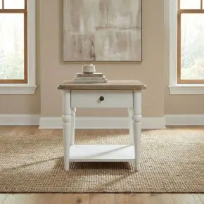 Liberty Furniture 762-OT1020 Turnberry Park - Rectangular End Table - Washed White
