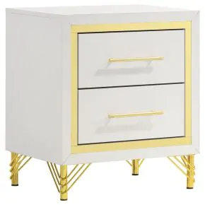 Coaster Fine Furniture 224732 Lucia - 2-Drawer Nightstand - White