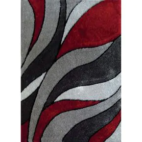 Furniture of America RG4138 Caledon - Area Rug - Gray / Red