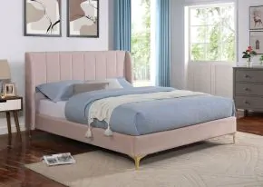 Furniture of America CM7459PK-Q-BED Pearl - Queen Bed - Light Pink