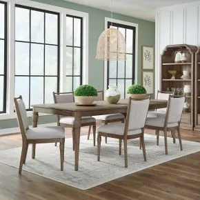 Liberty Furniture 866-DR-O7RLS Liberty Furniture 866-DR-O7RLS Hickory Grove - Opt 7 Piece Rectangular Table Set - Heirloom Brown
