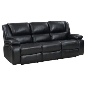 Coaster Fine Furniture 610244 Camila - Upholstered Motion Reclining Sofa - Black