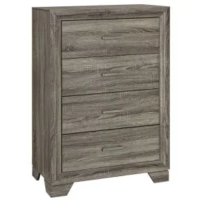 Coaster Fine Furniture 223345 Wright - 4-Drawer Chest Of Drawers - Brown Oak