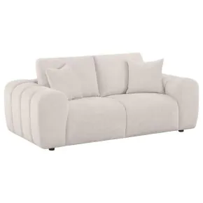 Coaster Fine Furniture 504956 Burnett - Chenille Upholstered Wide Arm Loveseat - Ivory