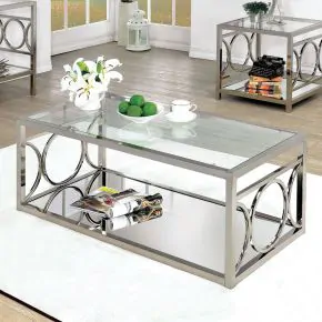 Furniture of America CM4166CRM-C Rylee - Coffee Table - Pearl Silver
