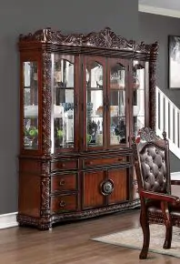 Furniture of America CM3144HB-SET Canyonville - Hutch & Buffet - Brown Cherry