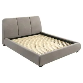 Coaster Fine Furniture 310090KW Mokena - 46" Upholstered California King Platform Bed - Taupe