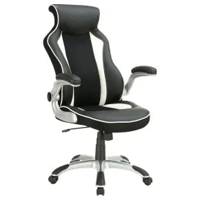 CoasterEssence 800048 Dustin - Upholstered Adjustable Home Office Desk Chair - Black