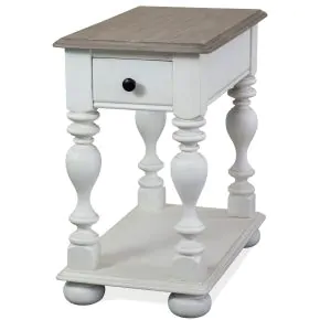 Riverside Furniture 38009 Jameson - Chairside Table - White