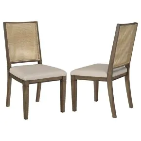 Coaster Fine Furniture 108312 Matisse - Woven Rattan Back Dining Side Chair Brown (Set of 2) - Dark Brown