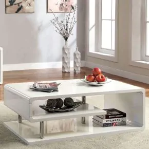 Furniture of America CM4057C Ninove - Coffee Table - White
