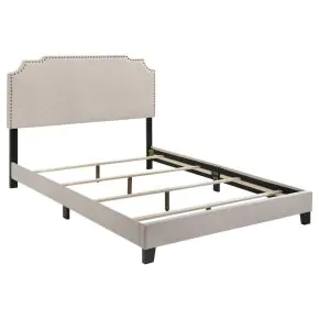 CoasterEveryday 310061KE Tamarac - Upholstered Eastern King Panel Bed - Beige